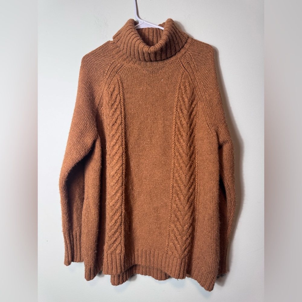 American Eagle Outfitters Rust‎ Brown Turtleneck Sweater XXL Wool Blend